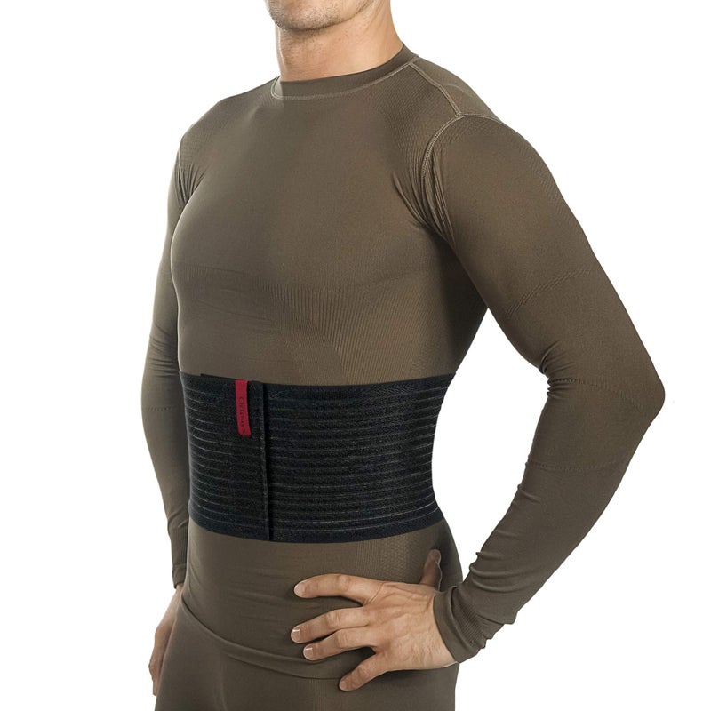 ORTONYX 6.25" Abdominal Binder for Men and Women/Postpartum Post-operative Post-surgery Wrap/Abdomen Navel Umbilical Hernia Support Belt / 524006 Black L/XXL - Image 2